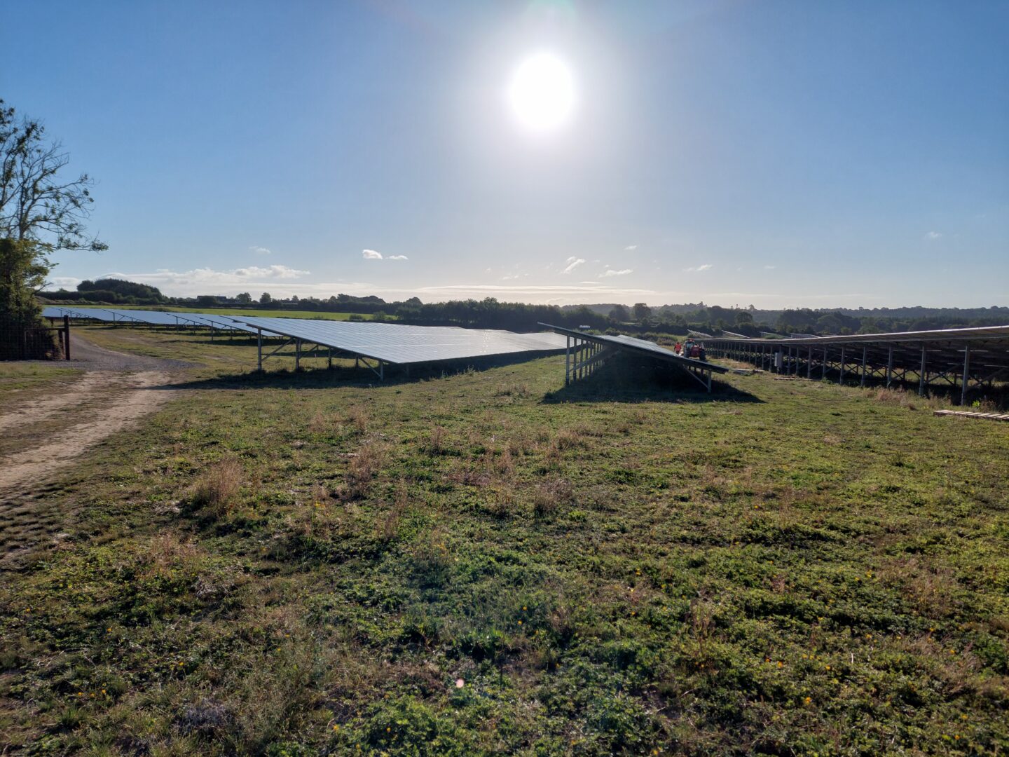 View on the solar park Davidstown, Ireland