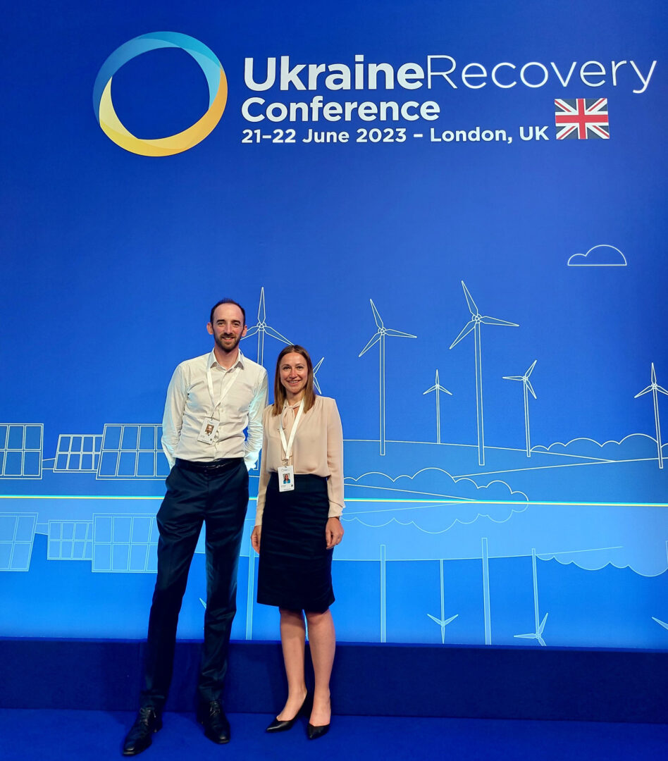 Olga Kovalchuk and Lewis Haffey attended the two-day Ukraine Recovery Conference in London 2023