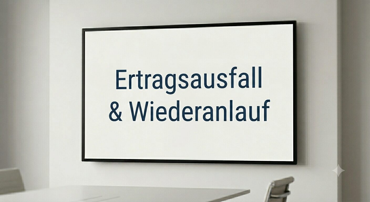 Ertragsausfall und Wiederanlauf