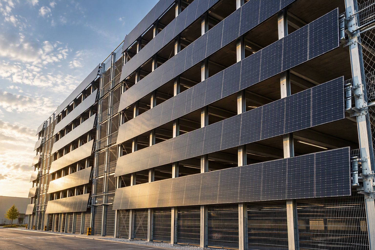 Bild einer Solarfassade - Ai generiert